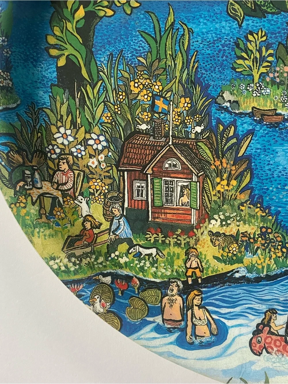 Bengt Elde Stockholm Tray Melamine 13” Swedish Folk Art Mid Century Mod Sweden